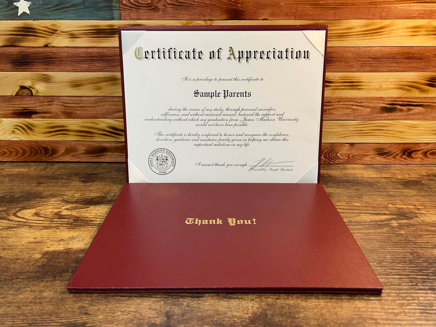 Certificate of Appreciation: Thank You For Your Support