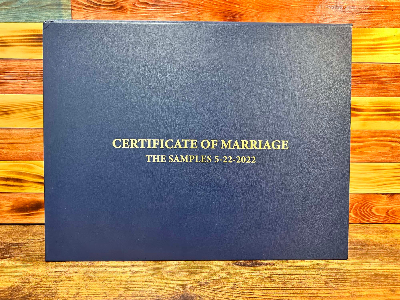 Marriage Certificate Engraved Cover