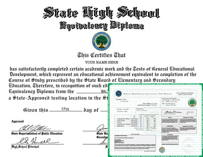 GED Diploma and Transcript