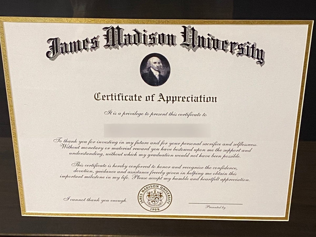 Certificate of Appreciation: Thanks For College - Hey Congrats!