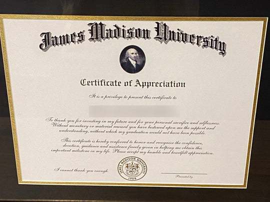 Certificate of Appreciation: Thanks For College - Hey Congrats!