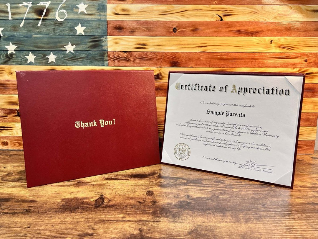 Certificate of Appreciation: Thanks For College - Hey Congrats!