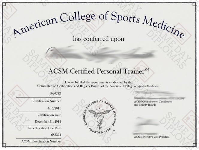 Certificate of Personal Training - Hey Congrats!