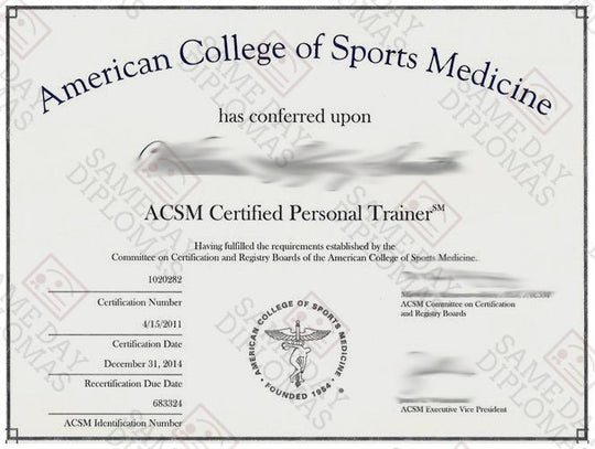 Certificate of Personal Training - Hey Congrats!