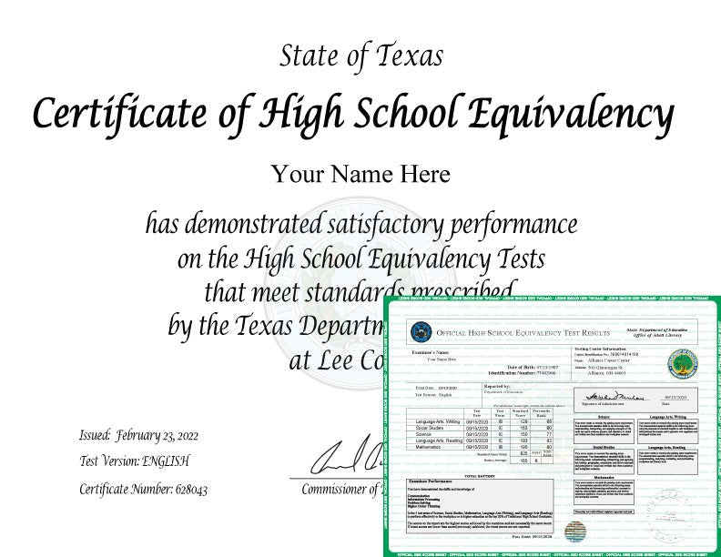 GED Diploma and Transcript - Hey Congrats!