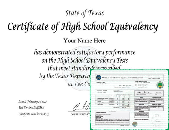 GED Diploma and Transcript - Hey Congrats!