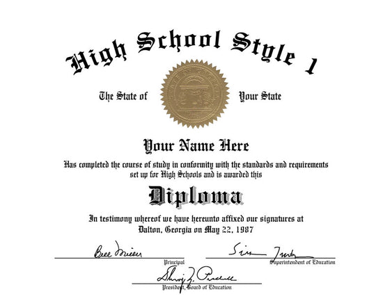 Stock Design High School Diplomas